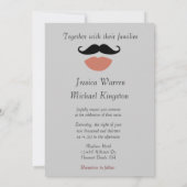 Invitation Moustache et Mariage de lèvres (Dos)