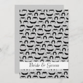 Invitation Moustache et Mariage de lèvres (Devant / Derrière)