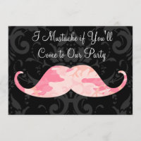 Moustache rose de Camo - moustache d'I si vous