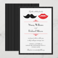 Moustache rouge, noir et blanc et Mariage des lèvr