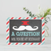 Invitation Moustache Seras-tu mon meilleur homme ? (Debout devant)