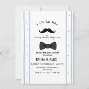 Invitation Moustache Un petit homme est en route