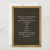 Invitation Moustache Vintage avec texte personnalisé (Dos)