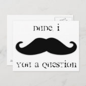 Invitation moustache vous une question (Devant / Derrière)