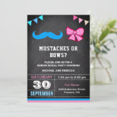 Invitation Moustaches ou vaches Parti de révélation de genre (Debout devant)