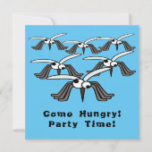 Invitation Moustiques amusants viennent affamés été barbecue (Devant)