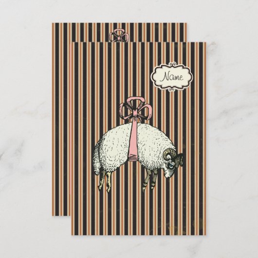 Invitation Mouton à Arc Pretty™ (OPTIONS DU DESIGNER) - (Devant / Derrière)