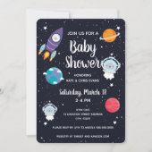 Invitation Moutons dans le Baby shower spatial Galaxy (Devant)