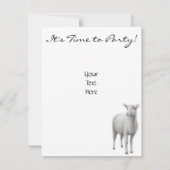 Invitation Moutons et bordures (Dos)