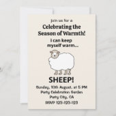 Invitation Moutons Je Peux Me Garder Moutons Chauds (Devant)
