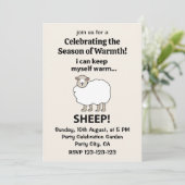 Invitation Moutons Je Peux Me Garder Moutons Chauds (Debout devant)