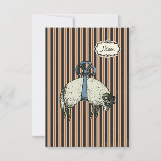 Invitation Moutons Pretty Bow™ (OPTIONS DE DESIGN) - (Devant)