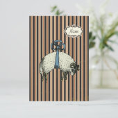 Invitation Moutons Pretty Bow™ (OPTIONS DE DESIGN) - (Debout devant)