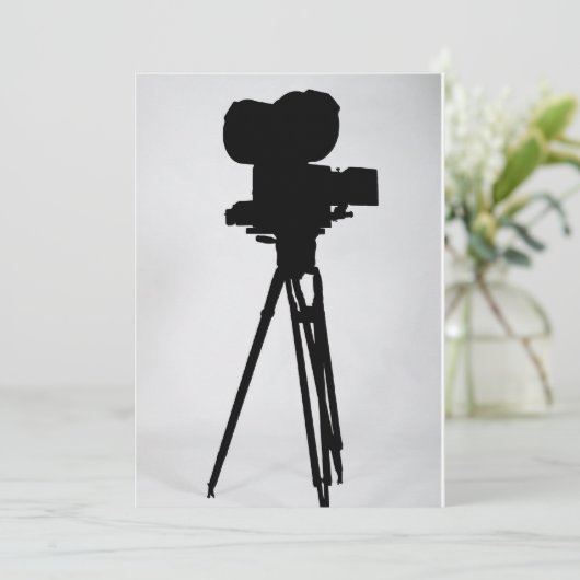 Invitation MOVIE CAMERA (Debout devant)