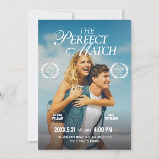 Invitation Movie eux mariage (Devant)
