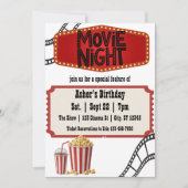 Invitation Movie Night Special Feature Birthday (Devant)