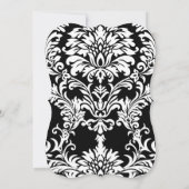 Invitation Moyen Age Renaissance Damask Red Accents Mariage (Dos)