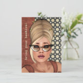 Invitation moyenne de Belinda Beehive Retro Chic (Debout devant)
