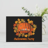 Invitation moyenne Jack-o'-lantern Halloween (Debout devant)