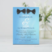 Invitation Mr and Mr with bows (Debout devant)