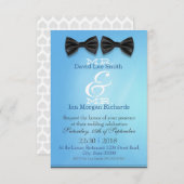 Invitation Mr and Mr with bows (Devant / Derrière)