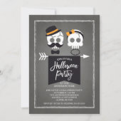 Invitation Mr & Mrs Skulls Halloween Party (Devant)