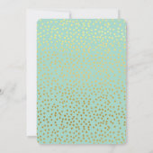 Invitation MRS & MRS STYLISH GLAM MARIAGE en or confetti ment (Dos)