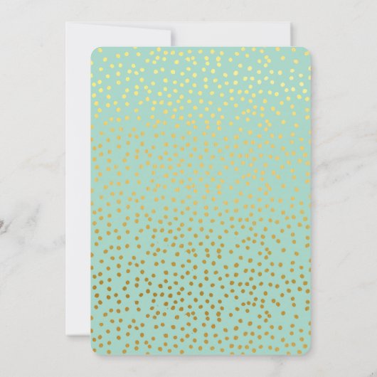 Invitation MRS & MRS STYLISH GLAM MARIAGE en or confetti ment (Dos)