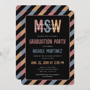 Invitation MSW Master of Social Work Graduation Retro