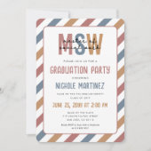 Invitation MSW Master of Social Work Graduation Retro (Devant)