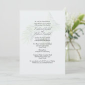 Invitation Muet Tropical Soft Tone 2 Site Mariage (Debout devant)