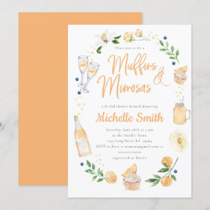 Invitation Muffins et Mimosas Fête des mariées Brunch Party