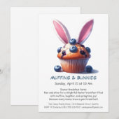 Invitation Muffins & Matins - Fête du petit-déjeuner de Pâque (Devant / Derrière)