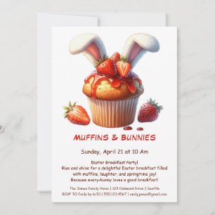 Invitation Muffins & Matins - Fête du petit-déjeuner de Pâque