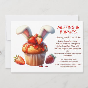 Invitation Muffins & Matins - Fête du petit-déjeuner de Pâque