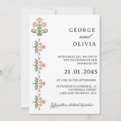Invitation Mughal Natural Motif Indian Wedding (Devant)