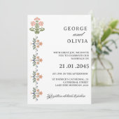 Invitation Mughal Natural Motif Indian Wedding (Debout devant)