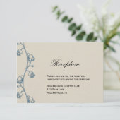 Invitation Muguet sur lin écru pour la réception de mariage (Debout devant)