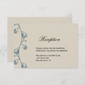 Invitation Muguet sur lin écru pour la réception de mariage (Devant / Derrière)