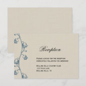 Invitation Muguet sur Nappes de lin écru de Réception de Mari (Devant / Derrière)