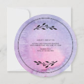 Invitation Mukhe Bhaat Cérémonie d'aquarelle de riz Invitatio (Dos)