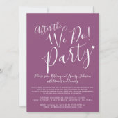 Invitation Mulberry blanc après que nous faisons mariage aprè (Devant)