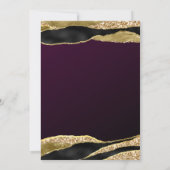 Invitation Mulberry Gold Parties scintillant 30e fête d'anniv (Dos)