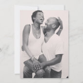 Invitation Mulberry violet blanc photo en direct mariage en s (Dos)