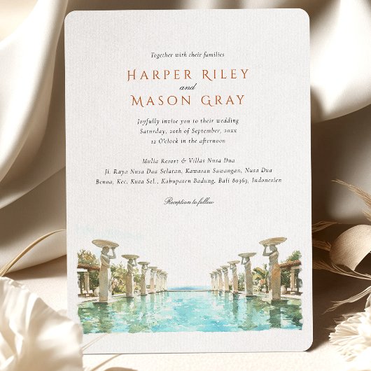 Invitation Mulia Resort Bali Indonésie Mariage