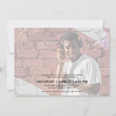 Invitation Multi Photo Black Graduation Party (Dos)