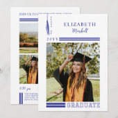 Invitation Multi Photo Graduation Party (Devant / Derrière)