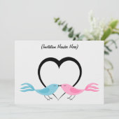 Invitation multi-usage Two Little Lovebirds (Debout devant)