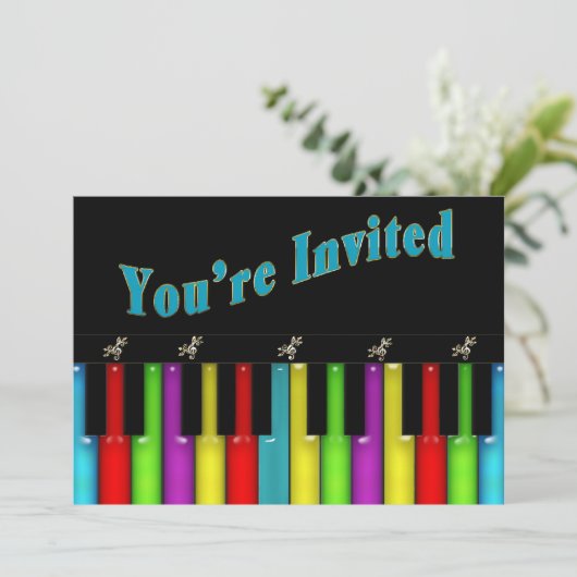 Invitation multi-usages - Musique - Clavier (Debout devant)