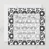 Invitation multi-usages noir et blanc (Devant)